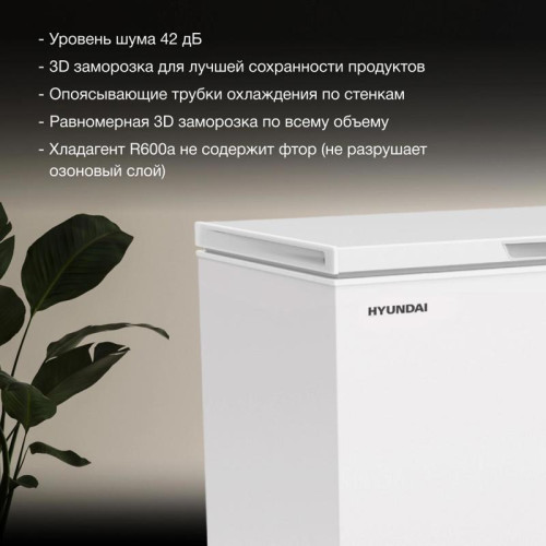 Морозильный ларь Hyundai CH35081 белый 130Вт