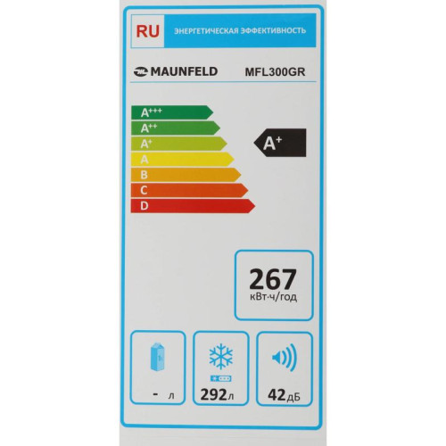 Морозильный ларь Maunfeld MFL300GR серый