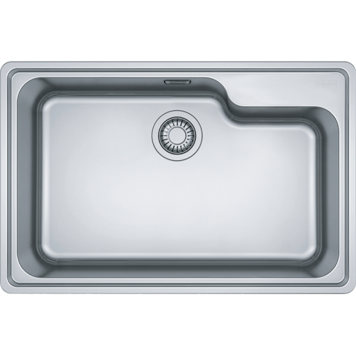 Мойка Franke 101.0689.946/ Best, Серия BELL, Мойка BCX 610-74 TL, мойка 740 x 480 mm, чаша 675 x 415/350 x 200 mm,  монтаж сверху, скрытый перелив, крепления FastFix