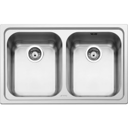 Кухонная мойка SMEG/ Мойка. Установка с бортиком 13 мм, необорачиваемая, нержавеющая сталь матовая