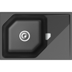 RIVELATO Мойка LOCUS 75  1-чаш 750*500, монтаж: врезной, материал: кварц, цвет: антрацит