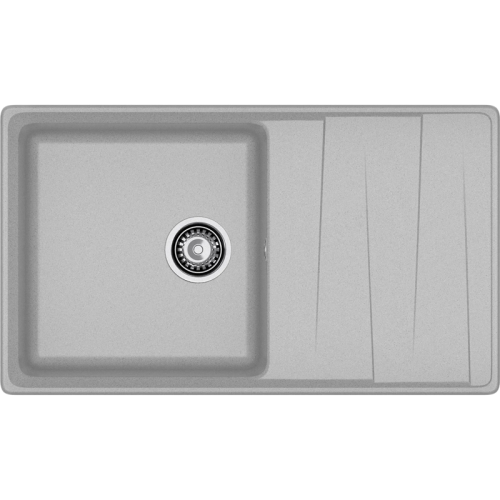 LV-860L gray 1-чаша+крыло 860*500 мм, монтаж: врезной, материал: мрамор, цвет: серый