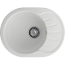 R-580L frost 1-чаша+крыло 579*445 мм, монтаж: врезной, материал: мрамор, цвет: иней