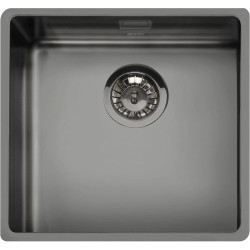 Кухонная мойка SMEG/ Мойка, ширина, см: 54, установка в базу: 60 см, цвет: черная сталь, Тип установки: Под столешницу