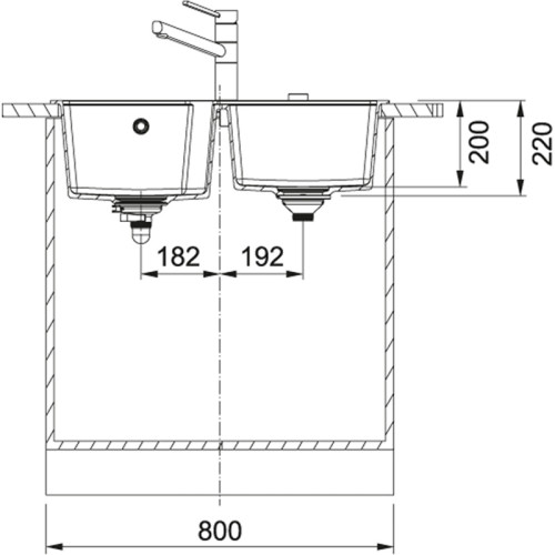 Мойка Franke 114.0595.527/ Better, Серия URBAN, Fragranite, Мойка UBG 620-78 бежевый, стоп.