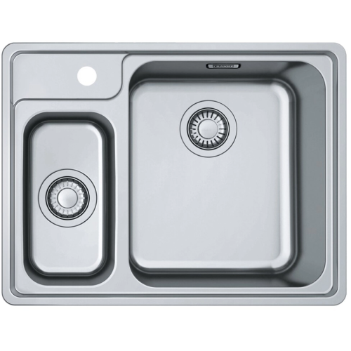 Мойка Franke 127.0688.780/ Best, Серия BELL, Мойка BCX 260 TL, мойка625 x 480 mm, чаша 360 x 415 x 180 mm,чаша 170 x 320 x 130 mm, монтаж сверху или вровень, скрытый перелив, крепления FastFix