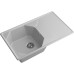 U-840L gray 1-чаша+крыло 840*500 мм, монтаж: врезной, материал: мрамор, цвет: серый