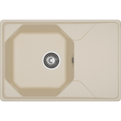 U-740L cashmere 1-чаша+крыло 740*500 мм, монтаж: врезной, материал: мрамор, цвет: кашемир