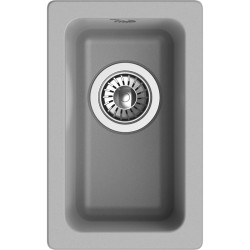 RIVELATO Мойка BERKANA 25 1-чаш 305*455, монтаж: универсальный, материал: кварц, цвет: серый металлик