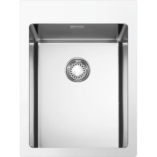 Мойка Smeg/ Мойка Smeg, сварная, из нержавеющей стали, серия Mira, 34 см, вровень со столешницей, 2 отверстия для смесителя, толщина чаши 1 мм