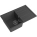 Q-780L graphite 1-чаша+крыло 770*495 мм, монтаж: врезной, материал: мрамор, цвет: графит