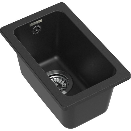 RIVELATO Мойка BERKANA 25 1-чаш 305*455, монтаж: универсальный, материал: кварц, цвет: антрацит