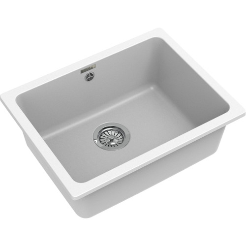 RIVELATO Мойка BERKANA 50 1-чаш 560*430, монтаж: универсальный, материал: кварц, цвет: иней