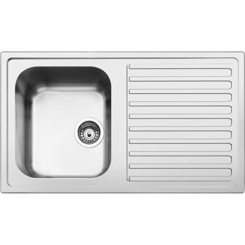 Кухонная мойка SMEG/ Мойка. Установка с бортиком 8 мм, оборачиваемая, нержавеющая сталь матовая