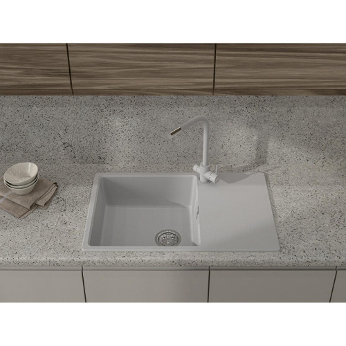 URBAN 678L gray 1-чаша+крыло 780*490мм, монтаж: врезной, материал: кварц, цвет: серый