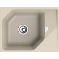 RIVELATO Мойка LOCUS 65  1-чаш 650*500, монтаж: врезной, материал: кварц, цвет: темно-бежевый