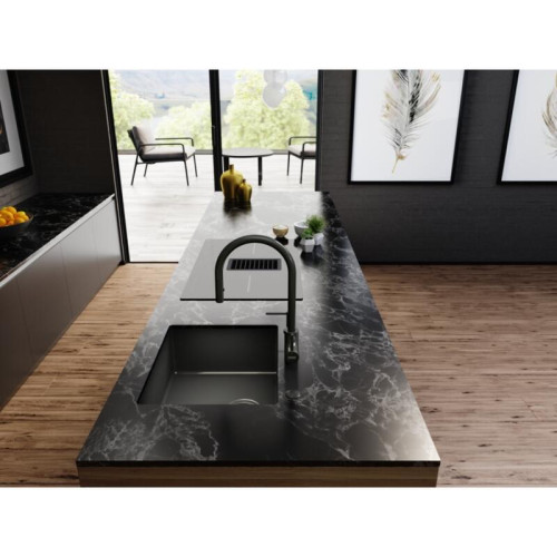 Мойка Franke/ BEST, Мойка Franke BXM 210/110-50 F-INOX, серия Mythos, мойка 540x450 мм, чаша 500x410x200 мм  возможен монтаж сверху, вровень и под столешницу, скрытый перелив, вентиль автомат с кнопкой, сифон, металлическая решетка-подставка, материал нер