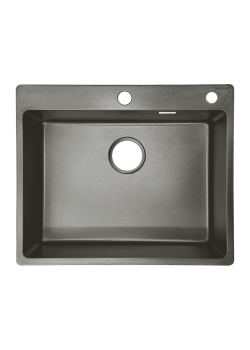 METAL 5949 titan 1 чаша 550*400*205, общий размер: 590*490*200, монтаж: универсальный, материал: нержавеющая сталь AISI 304, цвет: титан