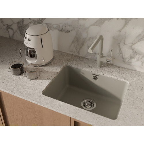 RIVELATO Мойка BERKANA 50 1-чаш 560*430, монтаж: универсальный, материал: кварц, цвет: топаз