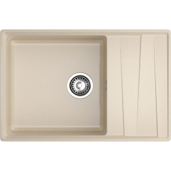 LV-760L cashmere 1-чаша+крыло 760*500 мм, монтаж: врезной, материал: мрамор, цвет: кашемир