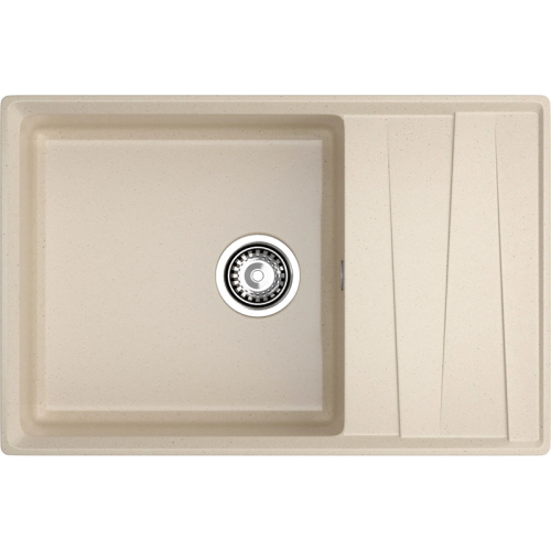 LV-760L cashmere 1-чаша+крыло 760*500 мм, монтаж: врезной, материал: мрамор, цвет: кашемир