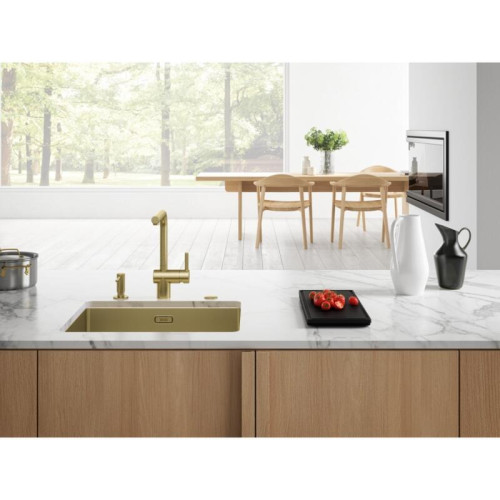 Мойка Franke/ BEST, Мойка Franke BXM 210/110-50 F-INOX, серия Mythos, мойка 540x450 мм, чаша 500x410x200 мм  возможен монтаж сверху, вровень и под столешницу, скрытый перелив, вентиль автомат с кнопкой, сифон, металлическая решетка-подставка, материал нер