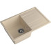 Q-780L cashmere 1-чаша+крыло 770*495 мм, монтаж: врезной, материал: мрамор, цвет: кашемир