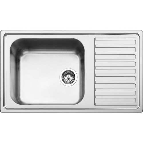 Мойка Smeg/ Мойка Smeg, сварная, из нержавеющей стали, серия Alba, 86 см, ультранизкий профиль, 2 отверстия для смесителя, толщина рамки 0.7 мм, толщина чаши 0.7 мм, оборачиваемая