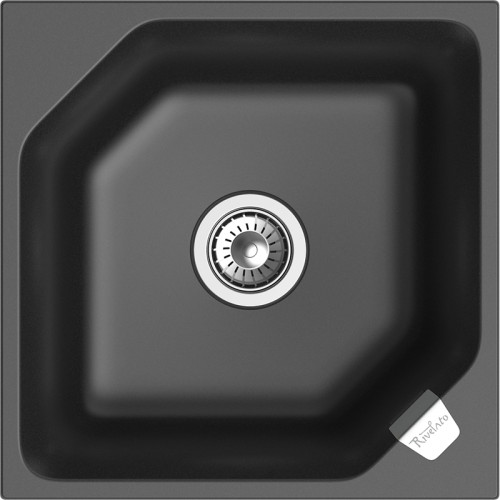 RIVELATO Мойка LOCUS 50  1-чаш 500*500, монтаж: врезной, материал: кварц, цвет: антрацит