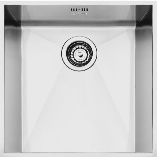 Кухонная мойка SMEG/ общий размер 42x41.8см, глубина чаши 21см, врезная мойка, необорачиваемая, нержавеющая сталь матовая