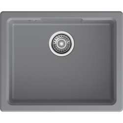 URBAN 4555 dark gray 1 чаша 470*370*170, монтаж: универсальный, материал: кварц, цвет: темно-серый