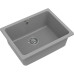RIVELATO Мойка BERKANA 50 1-чаш 560*430, монтаж: универсальный, материал: кварц, цвет: серый металлик