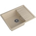 Q-650L cashmere 1-чаша+крыло 650*500 мм, монтаж: врезной, материал: мрамор, цвет: кашемир