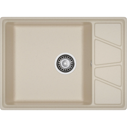 V-680L cashmere 1-чаша+крыло 680*500 мм, монтаж: врезной, материал: мрамор, цвет: кашемир