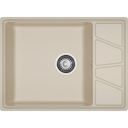 V-680L cashmere 1-чаша+крыло 680*500 мм, монтаж: врезной, материал: мрамор, цвет: кашемир