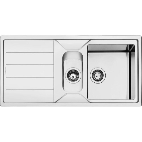 Мойка Smeg/ Мойка Smeg, сварная, из нержавеющей стали, серия Mira, ультранизкий профиль, 2 отверстия для смесителя, толщина рамки 0.7 мм, толщина чаши 1 мм