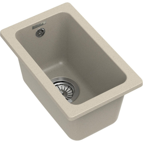 RIVELATO Мойка BERKANA 25 1-чаш 305*455, монтаж: универсальный, материал: кварц, цвет: темно-бежевый
