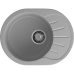R-580L gray 1-чаша+крыло 579*445 мм, монтаж: врезной, материал: мрамор, цвет: серый