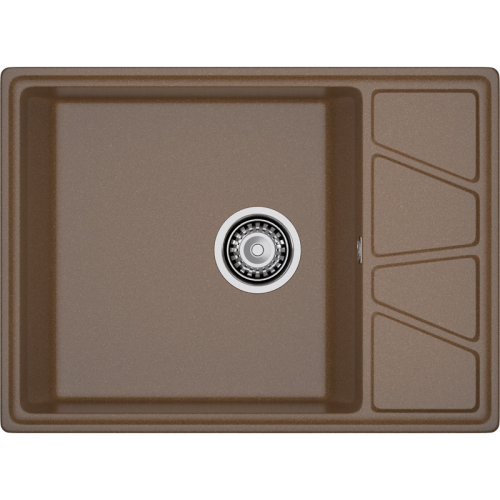 V-680L terracotta 1-чаша+крыло 680*500 мм, монтаж: врезной, материал: мрамор, цвет: терракот