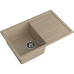 Q-780L sandy 1-чаша+крыло 770*495 мм, монтаж: врезной, материал: мрамор, цвет: песочный