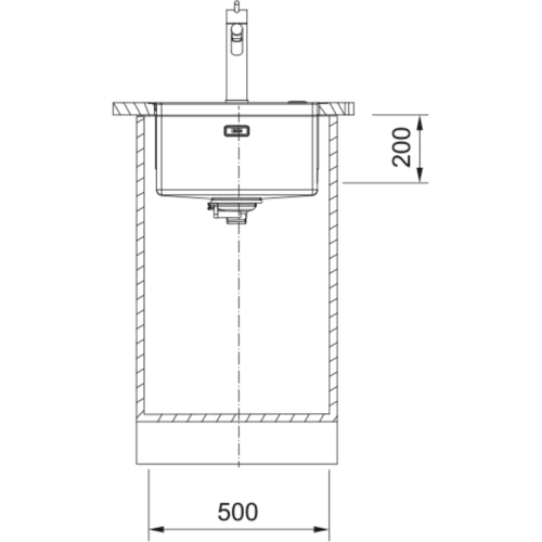 Мойка Franke/ BEST, Мойка Franke BXM 210/110-40 F-INOX, серия Mythos, мойка 440x450 мм, чаша 400x410x200 мм  возможен монтаж сверху, вровень и под столешницу, скрытый перелив, вентиль автомат с кнопкой, сифон, металлическая решетка-подставка, материал нер