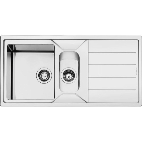 Мойка Smeg/ Мойка Smeg, сварная, из нержавеющей стали, серия Mira, ультранизкий профиль, 2 отверстия для смесителя, толщина рамки 0.7 мм, толщина чаши 1 мм