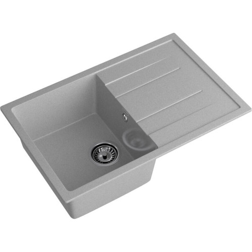Q-780L gray 1-чаша+крыло 770*495 мм, монтаж: врезной, материал: мрамор, цвет: серый Q-780L gray 1-чаша+крыло 770*495 мм, монтаж: врезной, материал: мрамор, цвет: серый
