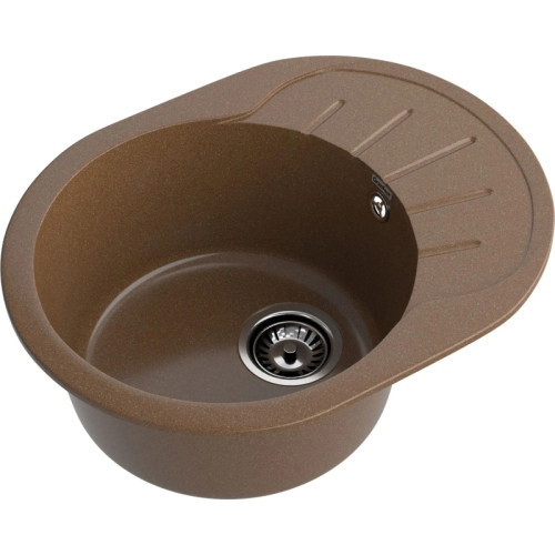 R-580L terracotta 1-чаша+крыло 579*445 мм, монтаж: врезной, материал: мрамор, цвет: терракот