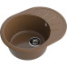 R-580L terracotta 1-чаша+крыло 579*445 мм, монтаж: врезной, материал: мрамор, цвет: терракот