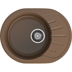 R-580L terracotta 1-чаша+крыло 579*445 мм, монтаж: врезной, материал: мрамор, цвет: терракот