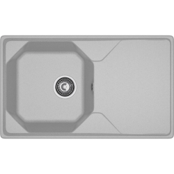 U-840L gray 1-чаша+крыло 840*500 мм, монтаж: врезной, материал: мрамор, цвет: серый