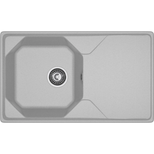 U-840L gray 1-чаша+крыло 840*500 мм, монтаж: врезной, материал: мрамор, цвет: серый