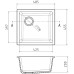 RIVELATO Мойка BERKANA 45 1-чаш 485*455, монтаж: универсальный, материал: кварц, цвет: черный