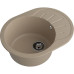 R-580L sandy 1-чаша+крыло 579*445 мм, монтаж: врезной, материал: мрамор, цвет: песочный